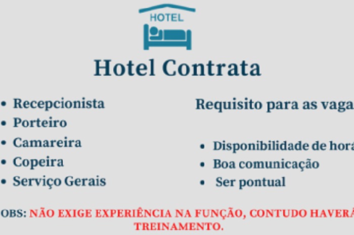 Hotel Abre Vagas Para Diversos Cargos Oportunidades Na Serra